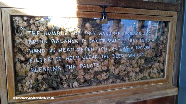 Words of wisdom about hops, Brewhouse and Kitchen Portsmouth © rosemaryandporkbelly.co.uk