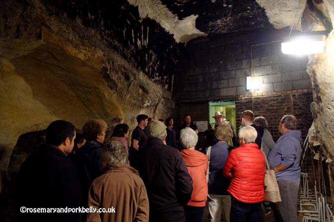 Guided group, Tunnel Road West Cave Reigate © rosemaryandporkbelly.co.uk