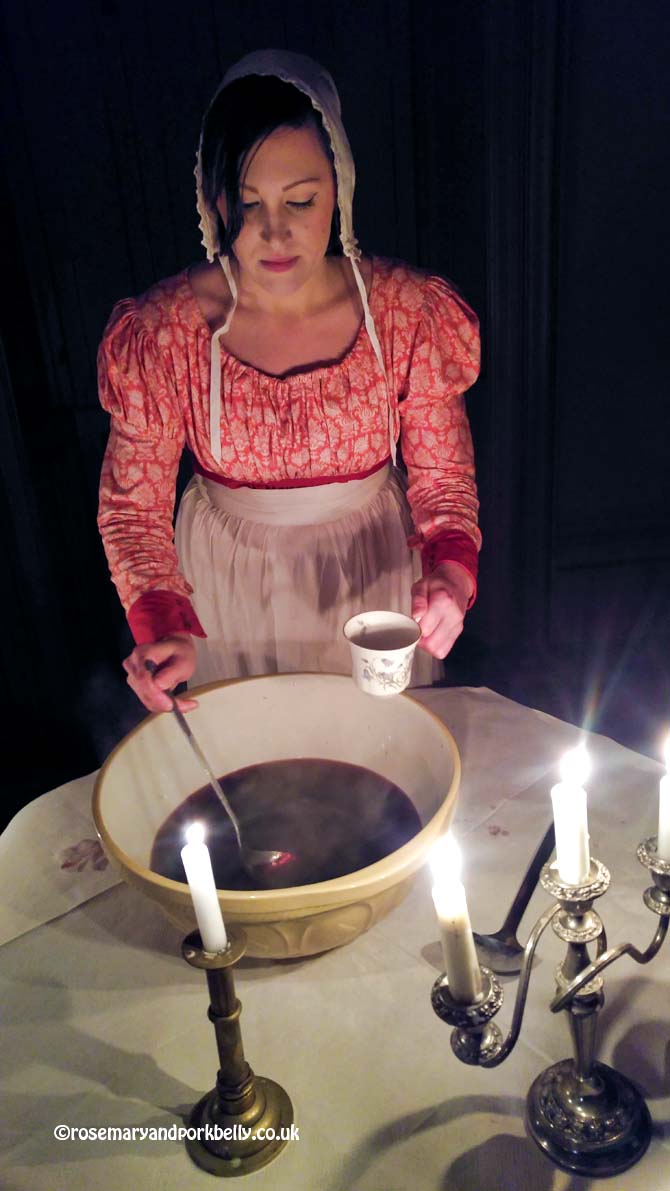 Maid in Regency costume serving negus at the Regency Town House Hove © rosemaryandporkbelly.co.uk
