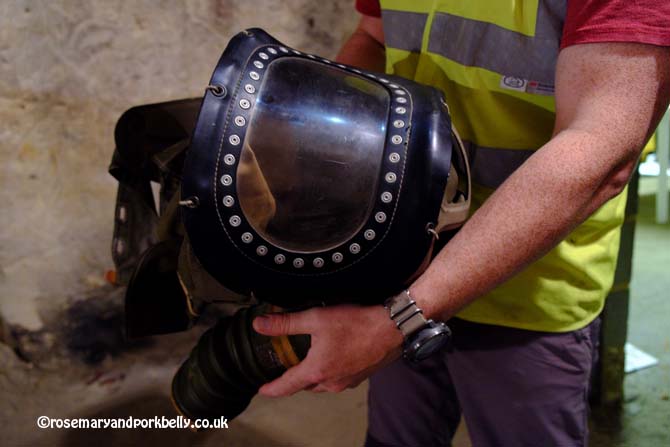 WW2 baby gas mask, Reigate Caves © rosemaryandporkbelly.co.uk