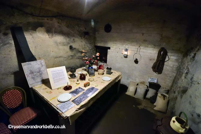 WW2 exbit, Tunnel Road East Reigate Caves © rosemaryandporkbelly.co.uk