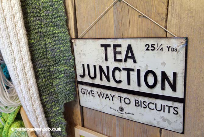 Tea Junction sign, Clapham community café West Sussex © rosemaryandporkbelly.co.uk