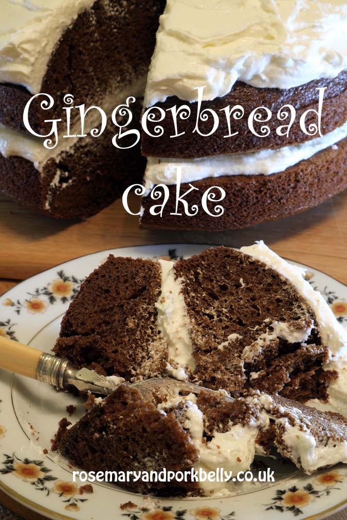 Gingerbread cake with coconut cream frosting © rosemaryandporkbelly.co.uk