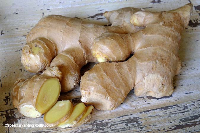 Ginger rhizome © rosemaryandporkbelly.co.uk