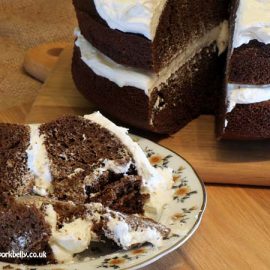 Gingerbread cake with coconut cream frosting © rosemaryandporkbelly.co.uk