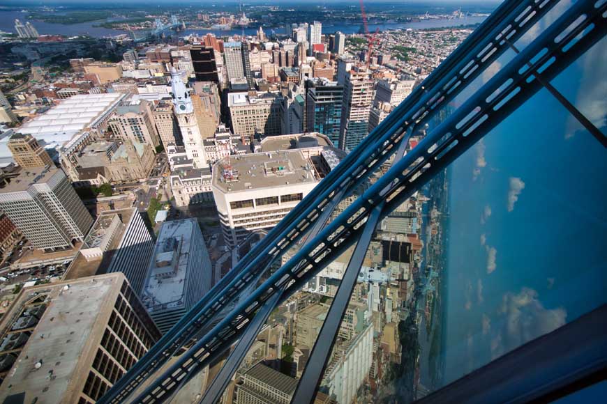 View from One Liberty Observation Deck, Philadelphia USA © rosemaryandporkbelly.co.uk