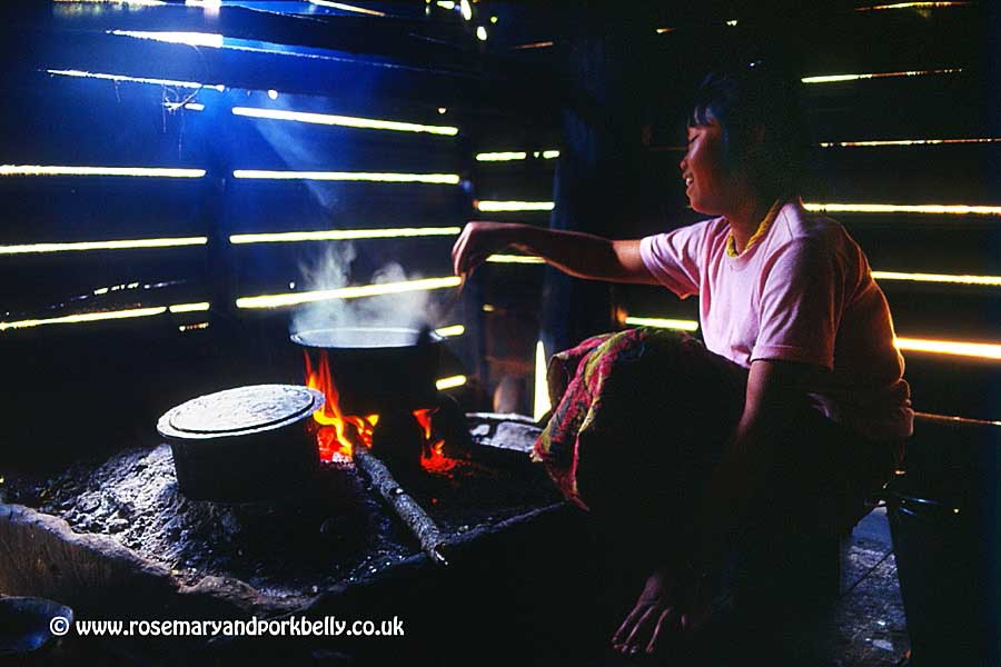 Young girl cooking, Northern Hilltribes, Thailand © rosemaryandporkbelly.co.uk
