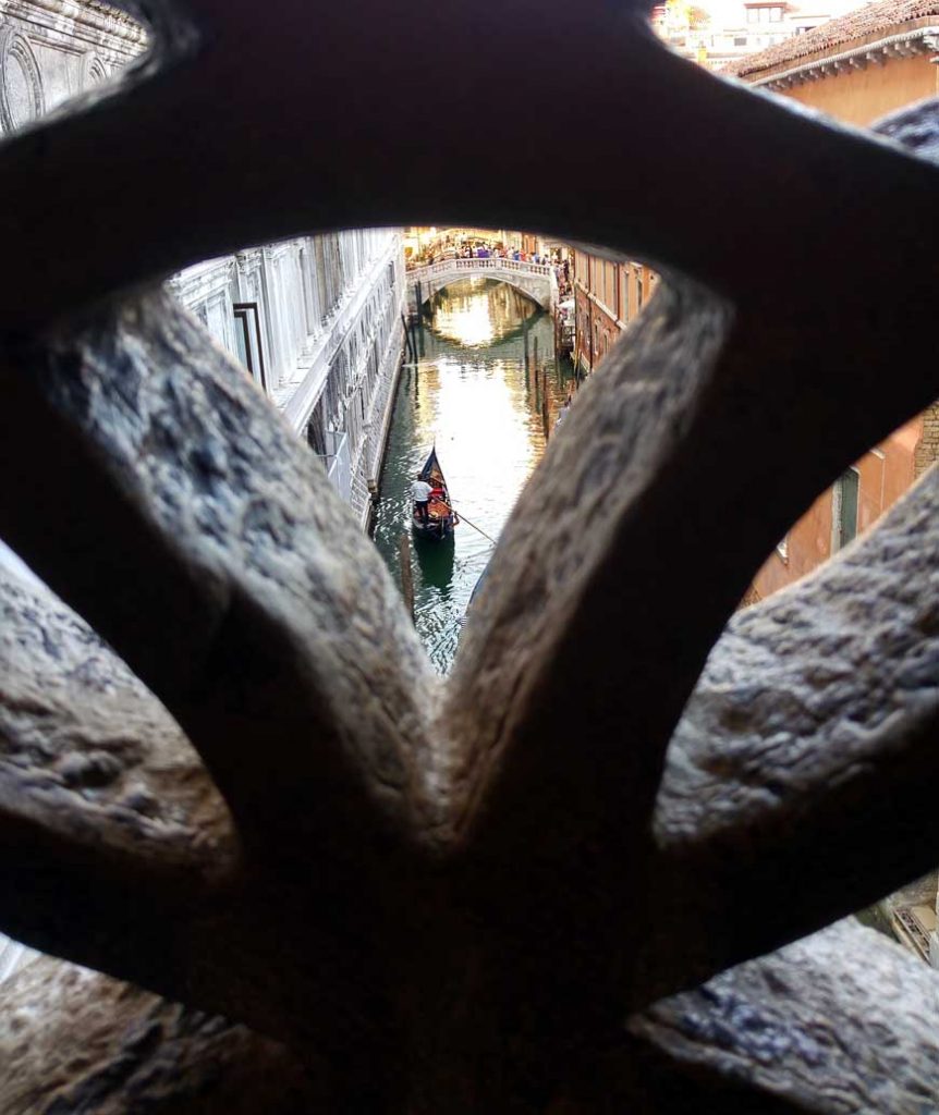 Looking through the Bridge of Sighs, Venice Italy © rosemaryandporkbelly.co.uk