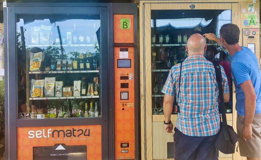 Prosecco vending machine, Osteria Senz'Oste Italy © rosemaryandporkbelly.co.uk