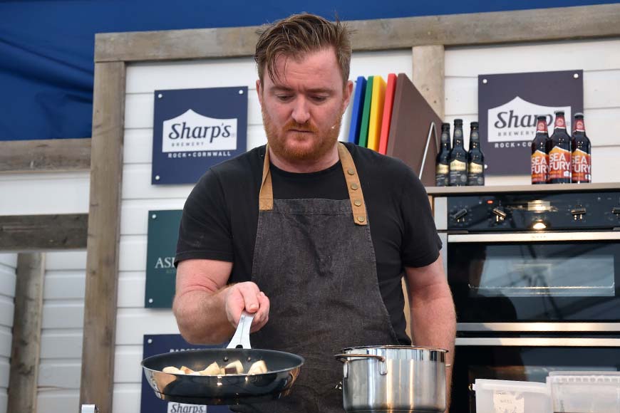 Jack Stein cooking demo at Padstow Christmas Festival © rosemaryandporkbelly.co.uk