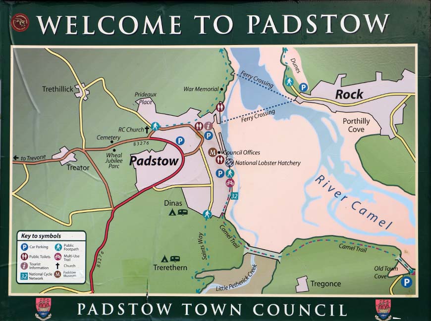 Map of Padstow © rosemaryandporkbelly.co.uk