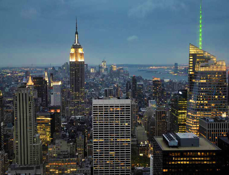 New York skyline from the 'Top of the Rock', Rockefeller Center