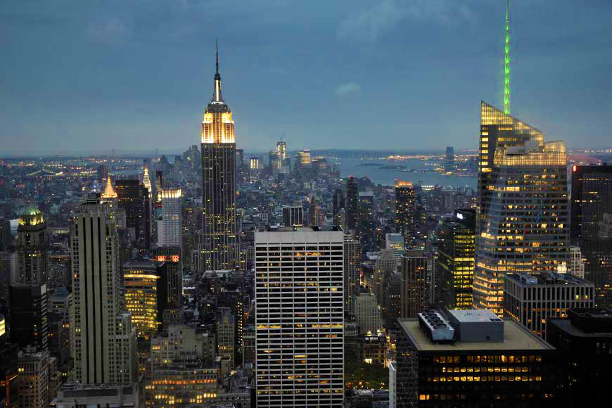 New York skyline from the 'Top of the Rock', Rockefeller Center