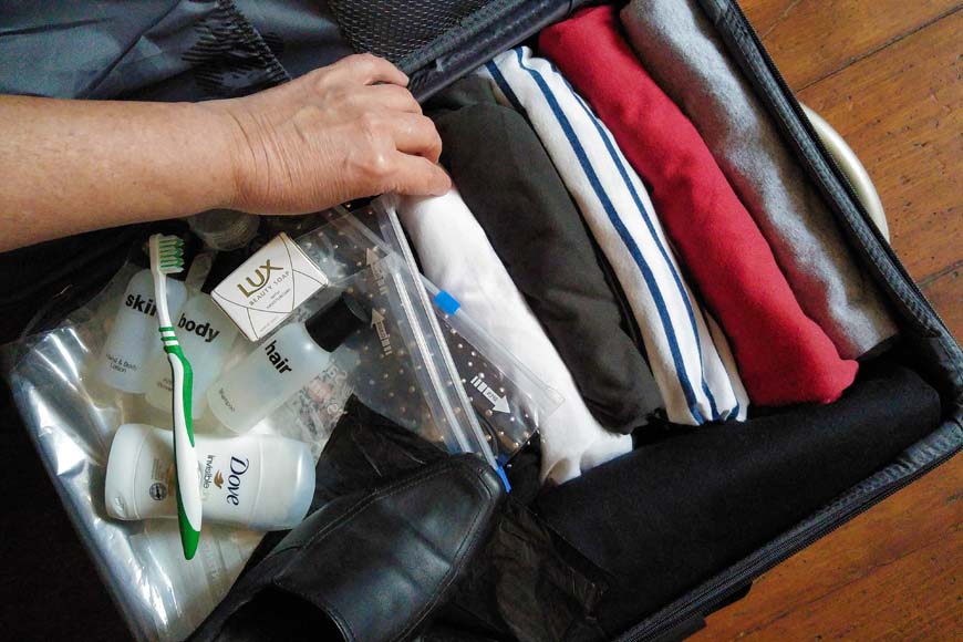 Packing a suitcase © rosemaryandporkbelly.co.uk