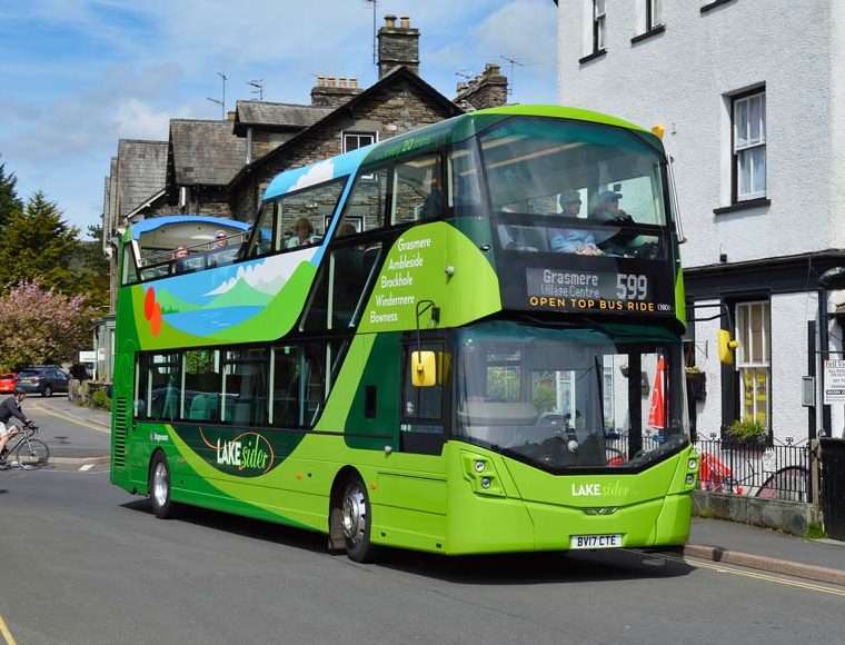 Stagecoach 599 bus in Ambleside UK © Wikimedia