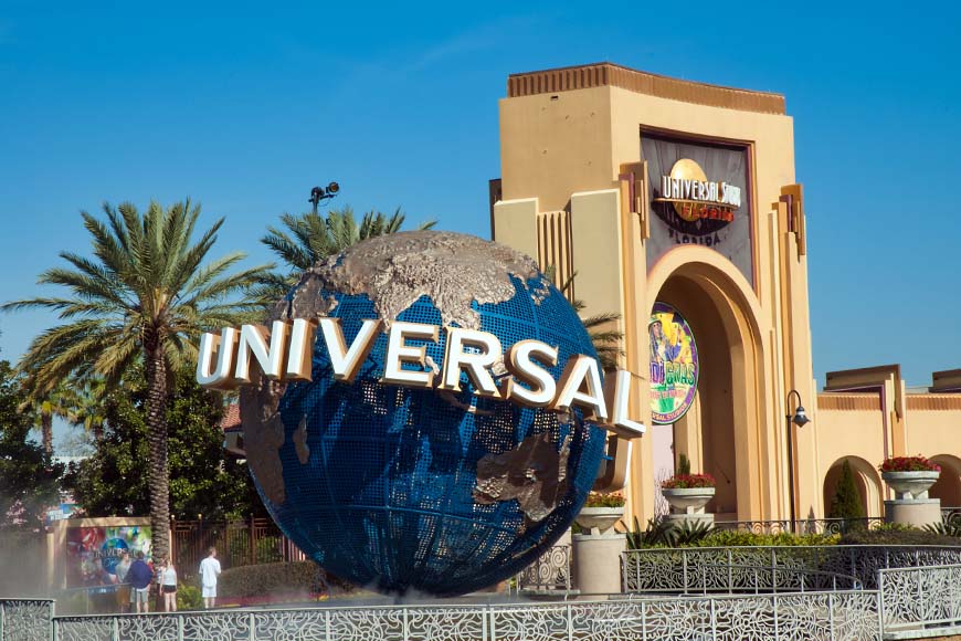 Universal Studios globe at entrance, Orlando © rosemaryandporkbelly