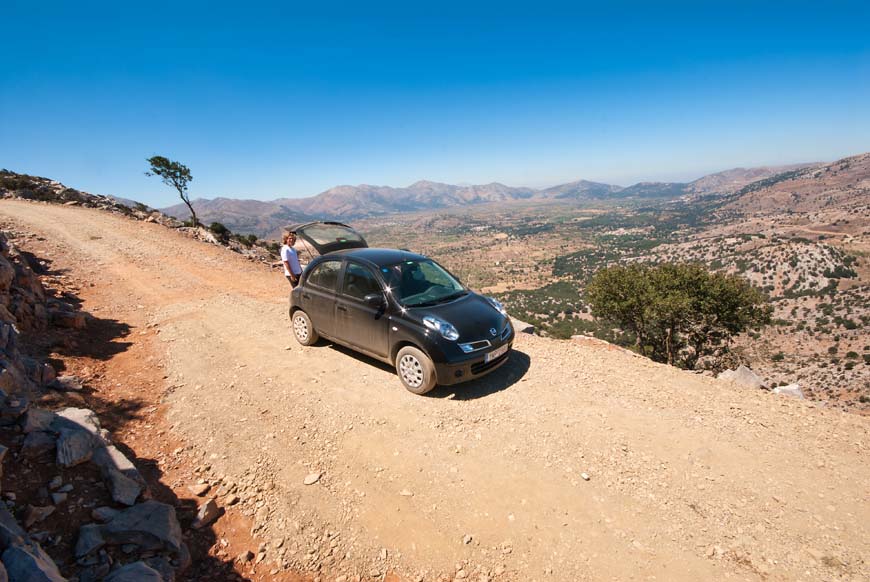 Nissan Micra, Lasithi Plateau, Crete © rosemaryandporkbelly.co.uk