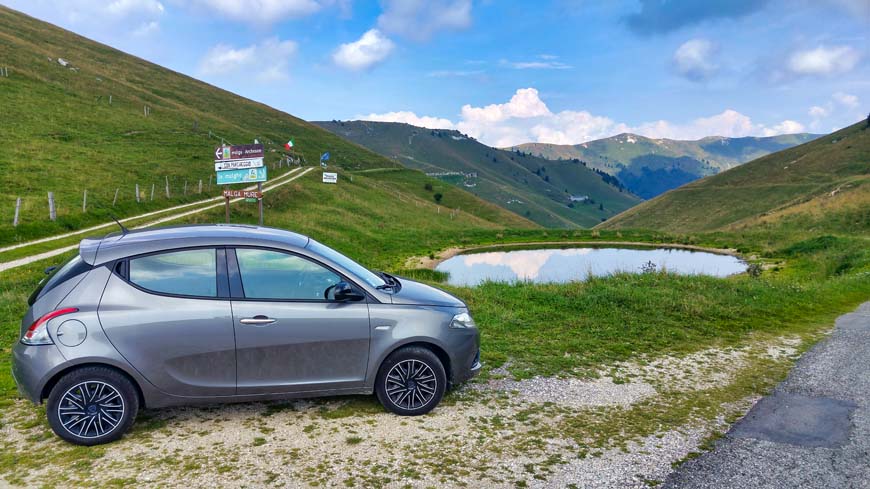 Holiday car rental in foothills of Dolomites, Italy © rosemaryandporkbelly.co.uk
