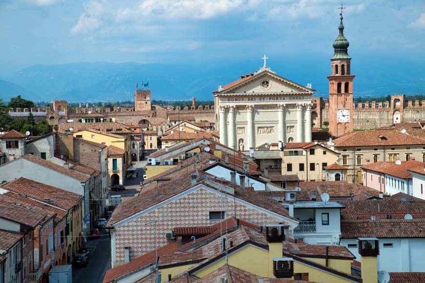 The Duomo and clock tower Cittadella, Veneto Italy
