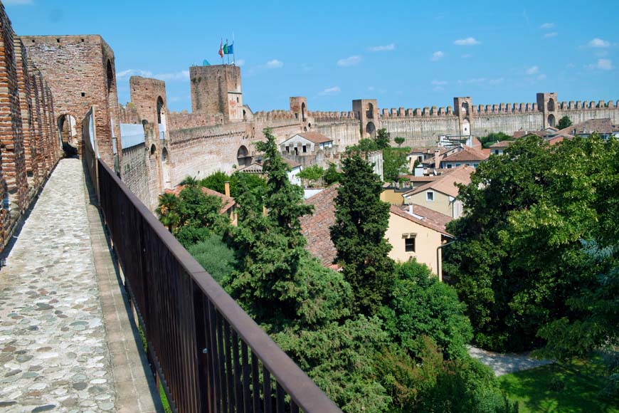 The walls of Cittadella, Veneto, Italy