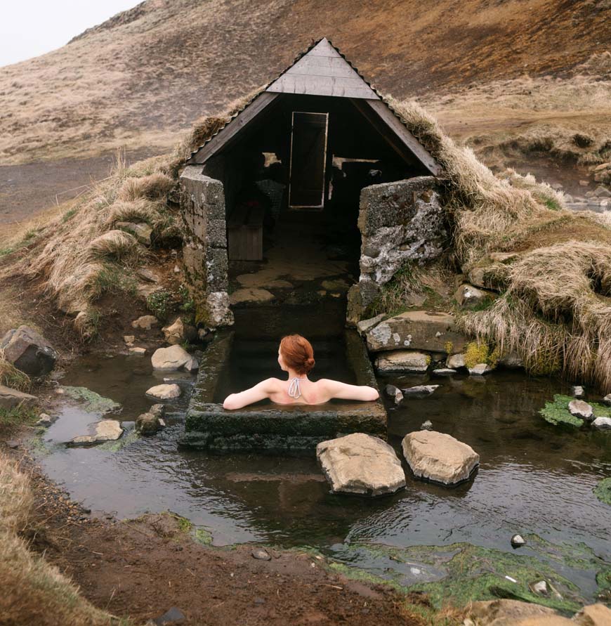 Woman resting in stone bath © ArtHouse Studio, Pexels