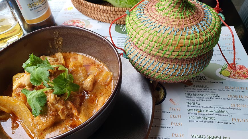 Chicken massaman, Chilli Thai restaurant, Hove © rosemaryandporkbelly.co.uk
