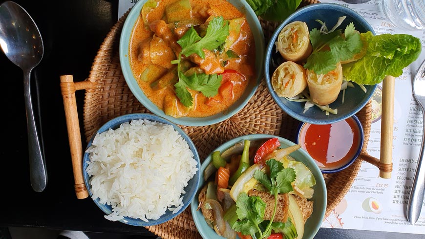 Chilli Thai restaurant plant-based platter, Hove © rosemaryandporkbelly.co.uk