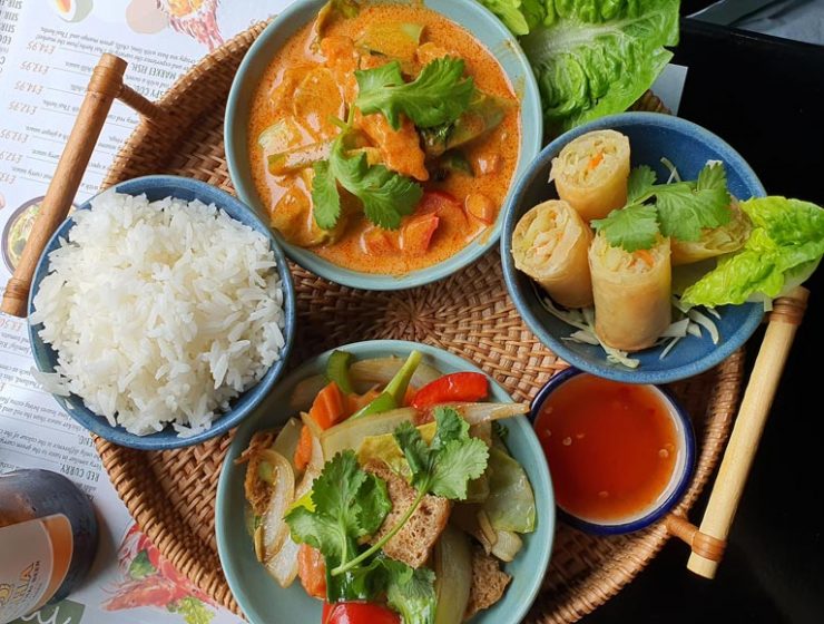 Plant based platter from Chilli Thai Restaurant, Hove © rosemaryandporkbelly.co.uk