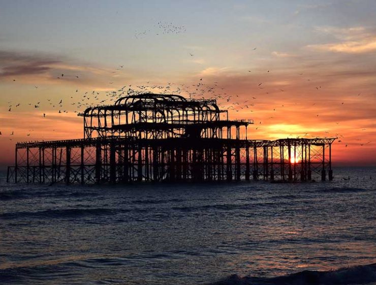 West Pier and sunset 2020 © rosemaryandporkbelly.co.uk
