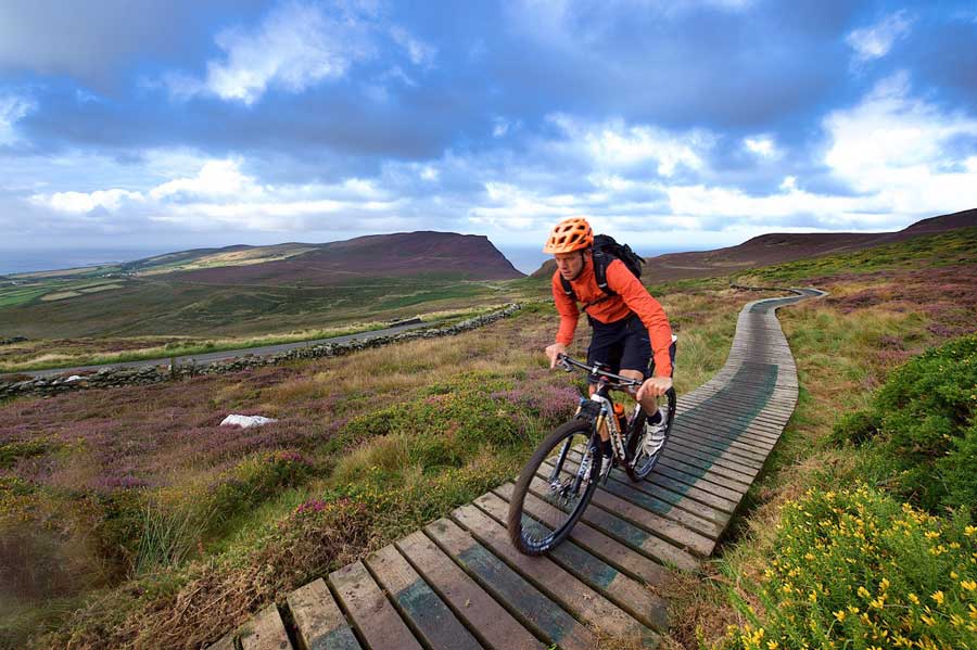 Cycling Groudle Glen, Isle of Man © Jill Jennings