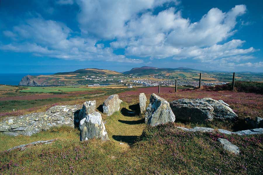 Mull Hill chambered cairn called Mull Circle, Isle of Man