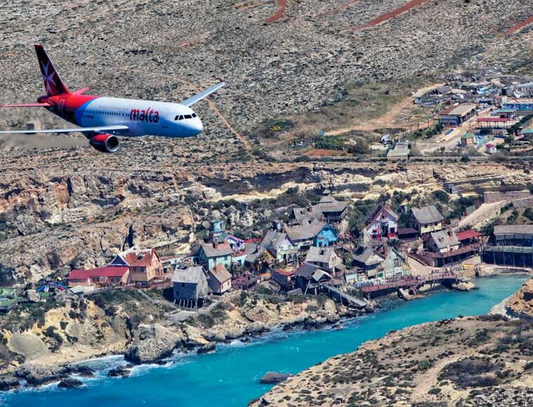 Air Malta and Popeye's Village ©Kurt Arrigo/viewingmalta.com