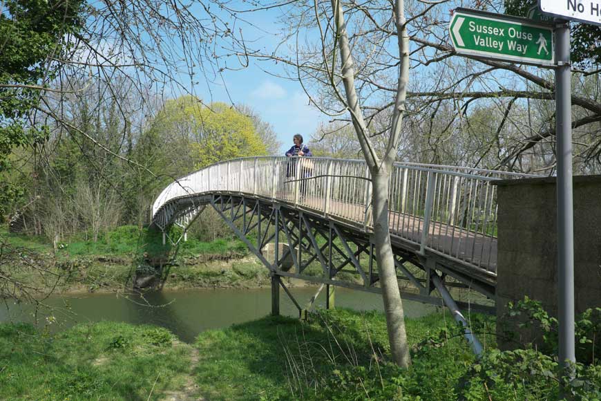 Bridge crossing the River Ouse Lewes East Sussex