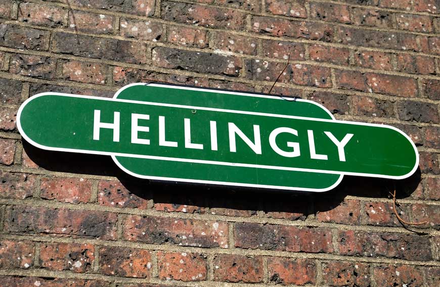 Hellingly sign, Cuckoo Trail, East Sussex ©rosemaryandporkbelly
