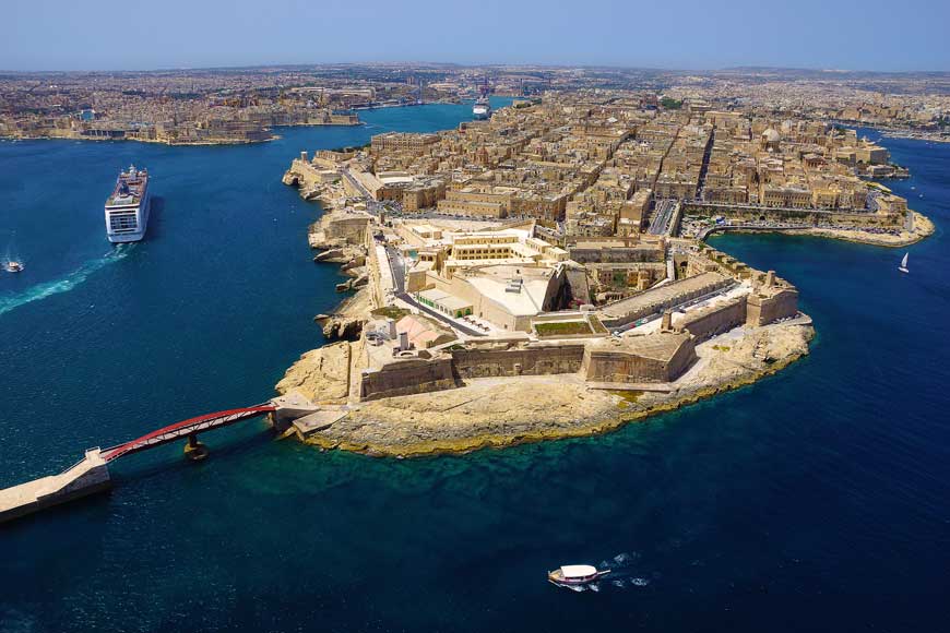 Aerial view of Valletta, Malta ©viewingmalta.com