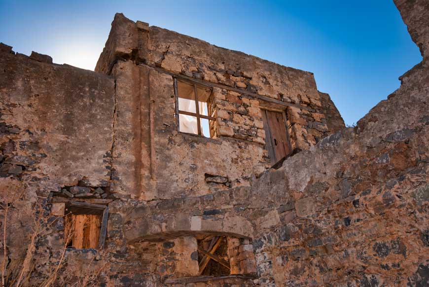 Derelict building Spinalonga, Crete ©rosemaryandporkbelly