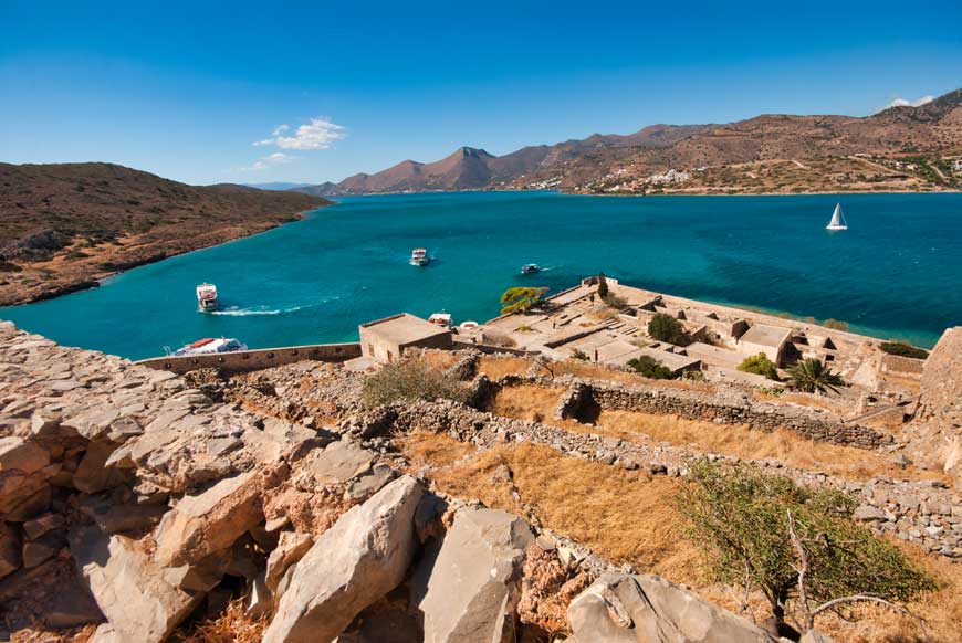 View towards Elounda from Spinalonga Crete ©rosemaryandporkbelly