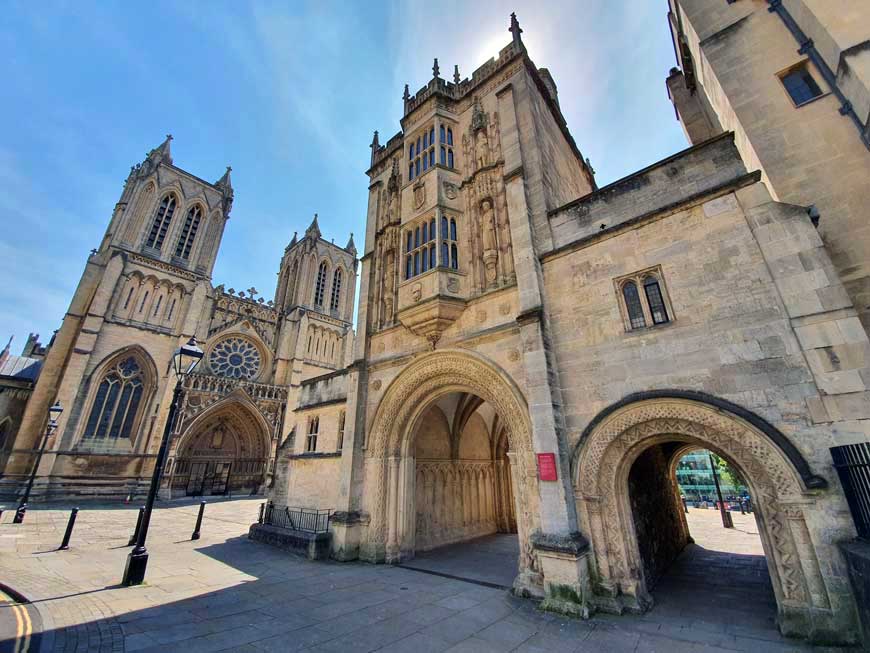 Exterior of Abbey Gatehouse and Bristol Cathedral