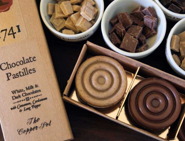 Chocolate pastilles made from a 1741 recipe from The Copper Pot