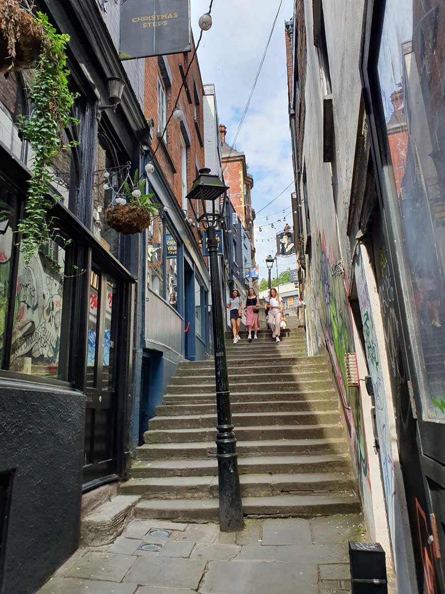 The Christmas Steps in Bristol UK