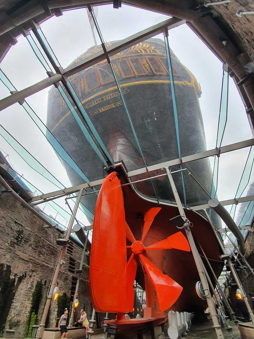 The propeller of SS Great Britain Bristol UK