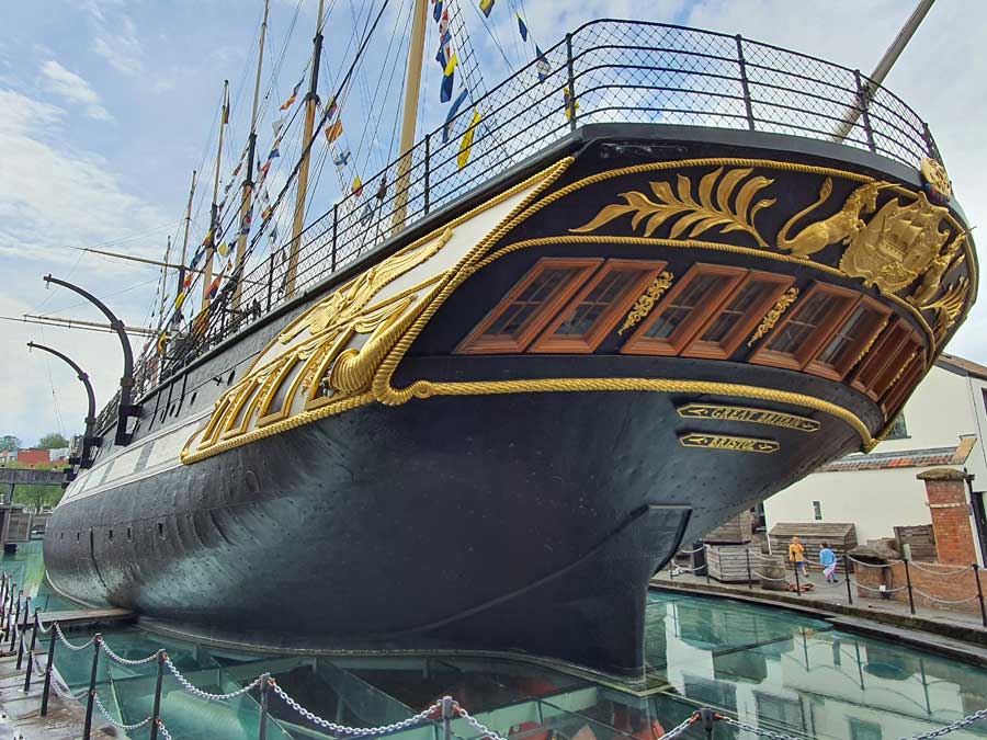 The stern of SS Great Britain