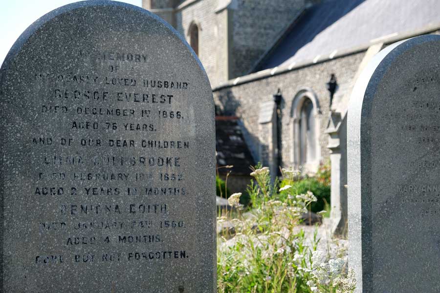Grave of George Everest St Andrew's churchyard in Hove