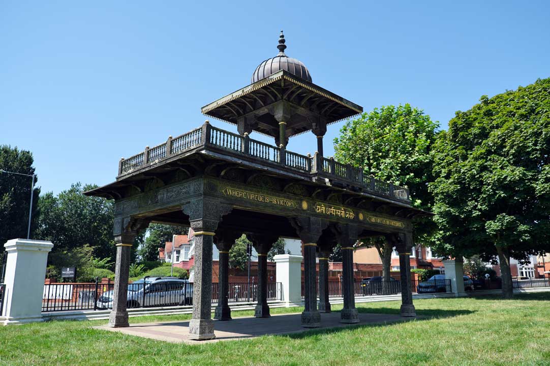 Jaipur Gate in gardens of Hove Museum of Creativity Brighton and Hove UK