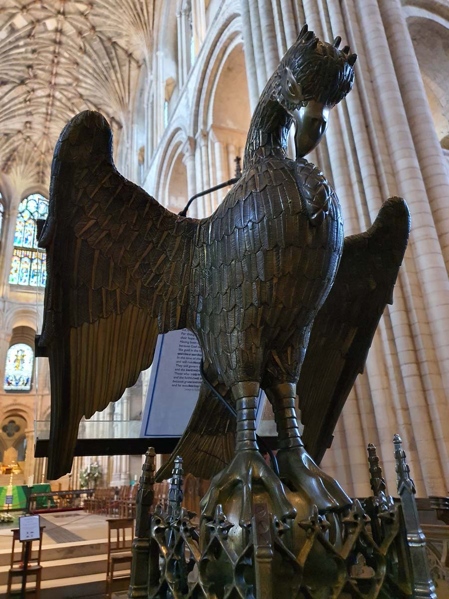 Pelican lectern Norwich Cathedral