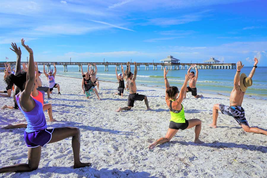 Yoga Workout On The Beach