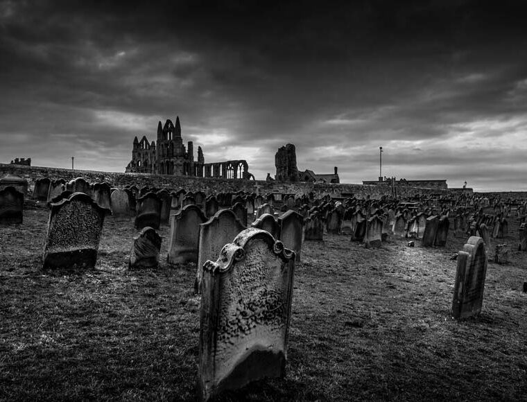 Gravestones at Whitby Abbey