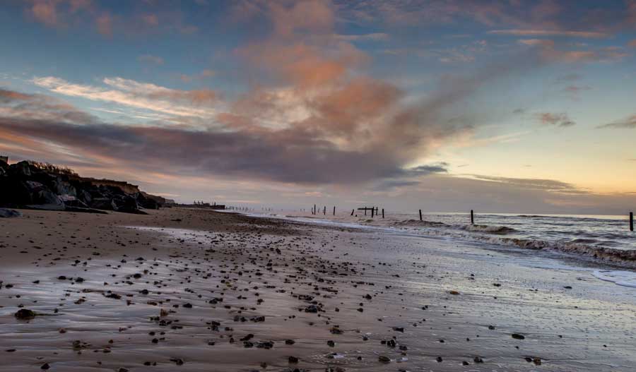 Go fossil hunting on Happisburgh beach, North Norfolk