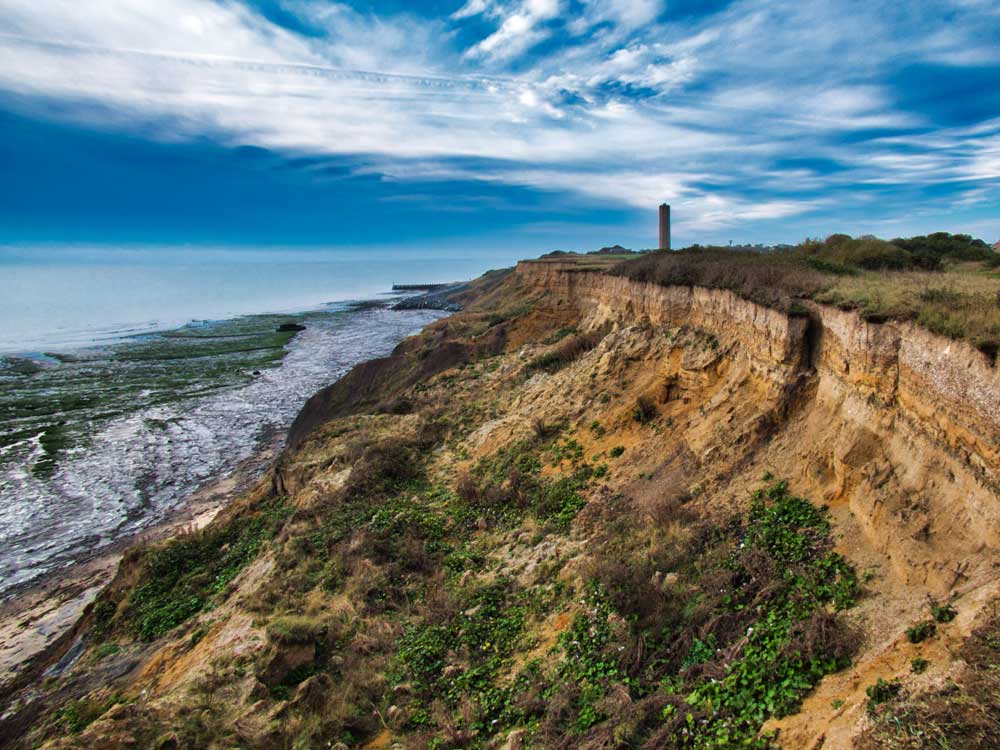 The cliffs at Walton on the Naze