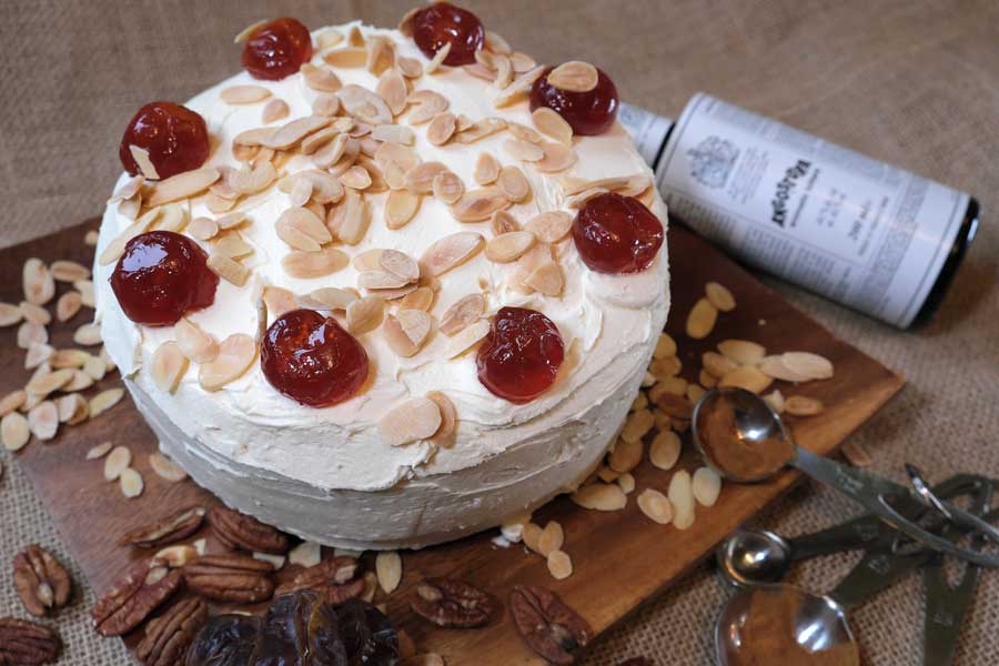 Chocolate Spice Cake with Port o' Spain Frosting
